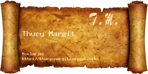 Thury Margit névjegykártya